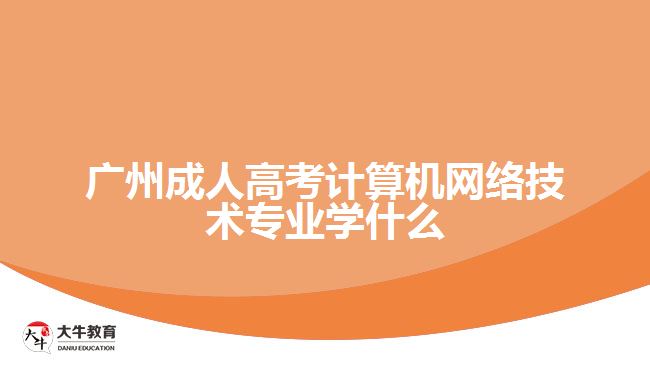 廣州成人高考計算機(jī)網(wǎng)絡(luò)技術(shù)專業(yè)學(xué)什么