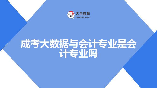成考大數(shù)據與會計專業(yè)是會計專業(yè)嗎