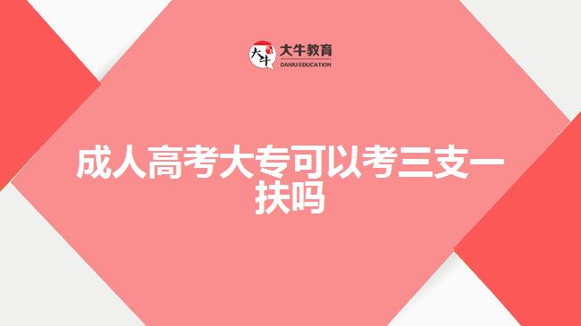 成人高考大專(zhuān)可以考三支一扶嗎