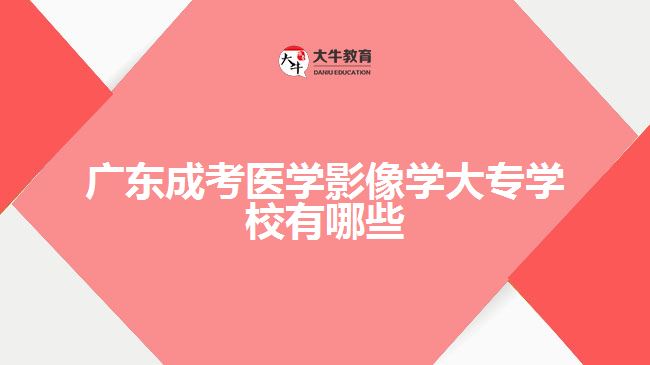 廣東成考醫(yī)學(xué)影像學(xué)大專(zhuān)學(xué)校有哪些