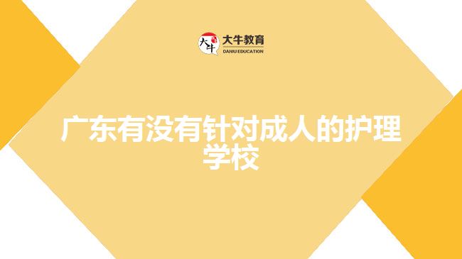 廣東有沒有針對成人的護(hù)理學(xué)校