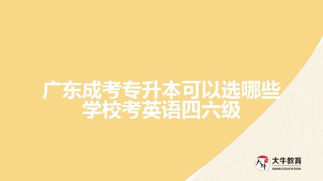 廣東成考專升本可以選哪些學(xué)?？加⒄Z四六級