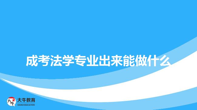 成考法學(xué)專(zhuān)業(yè)出來(lái)能做什么