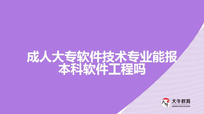 成人大專(zhuān)軟件技術(shù)專(zhuān)業(yè)報(bào)本科軟件工程
