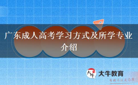 廣東成人高考學習方式及所學專業(yè)介紹