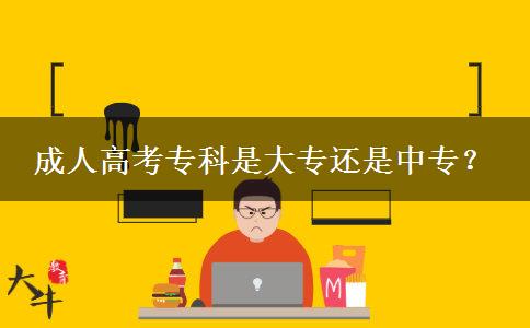 成人高考?？剖谴髮＿€是中專？