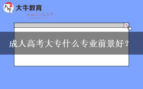 成人高考大專什么專業(yè)前景好？