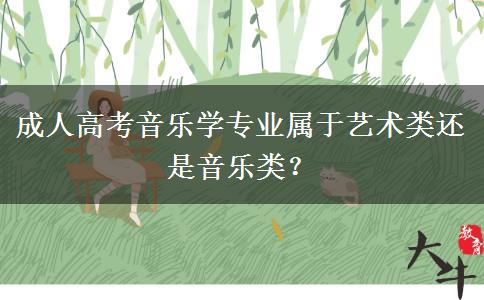 成人高考音樂學(xué)專業(yè)屬于藝術(shù)類還是音樂類？