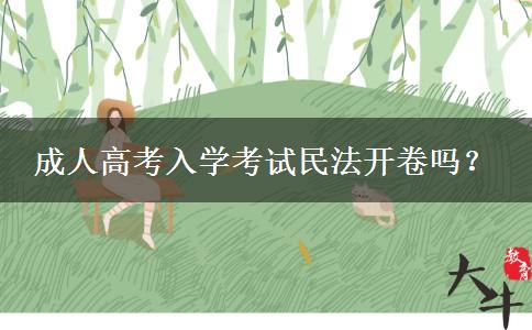 成人高考入學(xué)考試民法開(kāi)卷嗎？