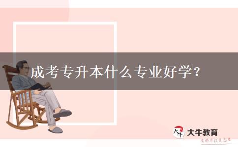成考專升本什么專業(yè)好學？