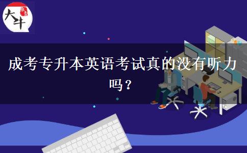 成考專升本英語(yǔ)考試真的沒有聽力嗎？