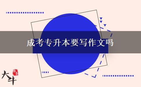 成考專(zhuān)升本要寫(xiě)作文嗎