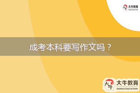 成考本科要寫作文嗎？