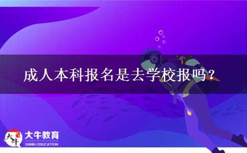 成人本科報名是去學(xué)校報嗎？