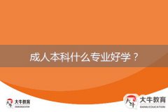 成人本科什么專業(yè)好學(xué)？