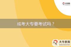 成考大專要考試嗎？