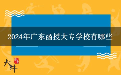2024年廣東函授大專學校有哪些