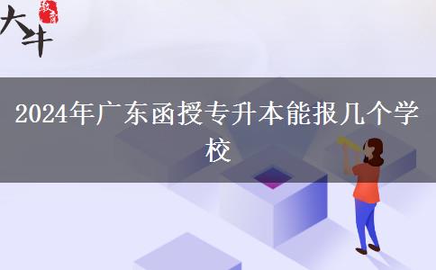 2024年廣東函授專升本能報幾個學校