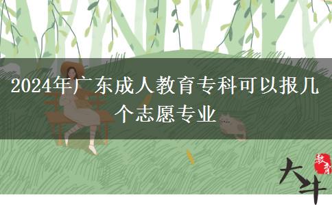 2024年廣東成人教育?？瓶梢詧?bào)幾個(gè)志愿專業(yè)