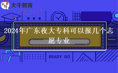 2024年廣東夜大?？瓶梢詧?bào)幾個(gè)志愿專業(yè)