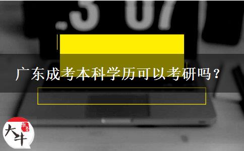 廣東成考本科學(xué)歷可以考研嗎？