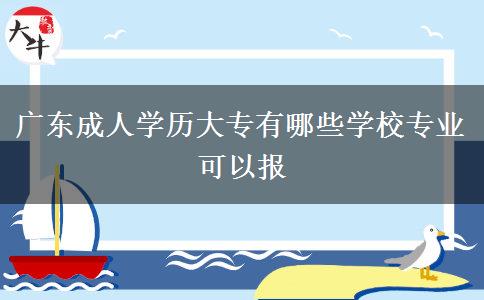 廣東成人學(xué)歷大專有哪些學(xué)校專業(yè)可以報