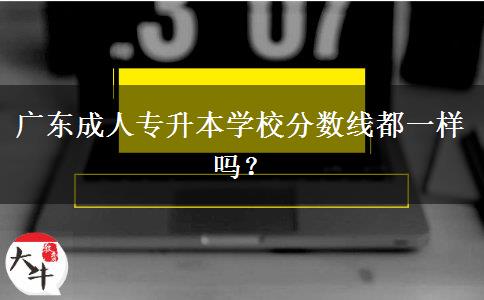 廣東成人專升本學(xué)校分?jǐn)?shù)線都一樣嗎？