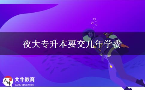 夜大專(zhuān)升本要交幾年學(xué)費(fèi)