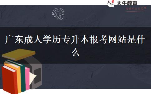 廣東成人學(xué)歷專升本報考網(wǎng)站是什么