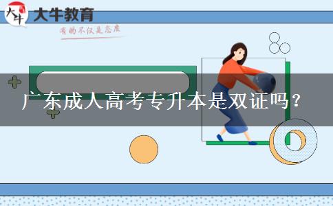 廣東成人高考專(zhuān)升本是雙證嗎？