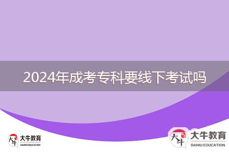 2024年成考?？埔€下考試嗎