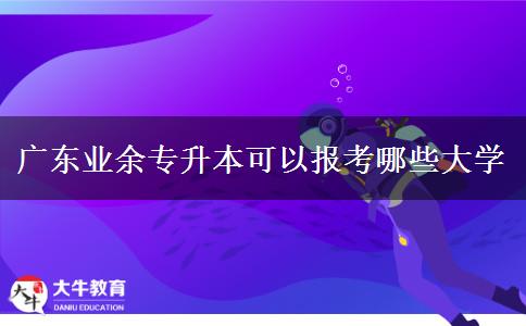 廣東業(yè)余專(zhuān)升本可以報(bào)考哪些大學(xué)
