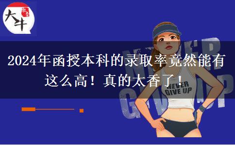 2024年函授本科的錄取率竟然能有這么高！真的太香了！