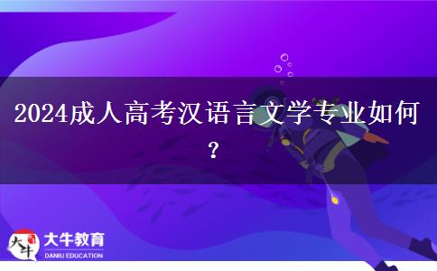 2024成人高考漢語言文學(xué)專業(yè)如何？