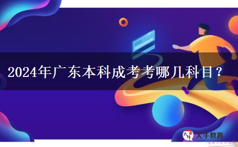 2024年廣東本科成考考哪幾科目？