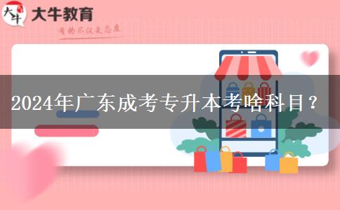 2024年廣東成考專升本考啥科目？