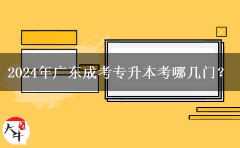 2024年廣東成考專升本考哪幾門？