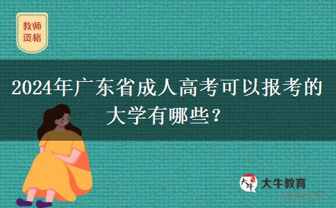 2024年廣東省成人高考可以報(bào)考的大學(xué)有哪些？