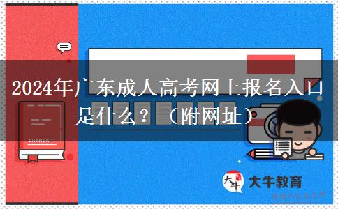 2024年廣東成人高考網(wǎng)上報(bào)名入口是什么？（附網(wǎng)址）