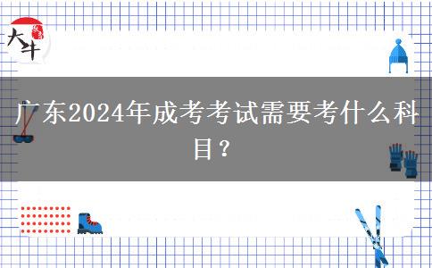 廣東2024年成考考試需要考什么科目？
