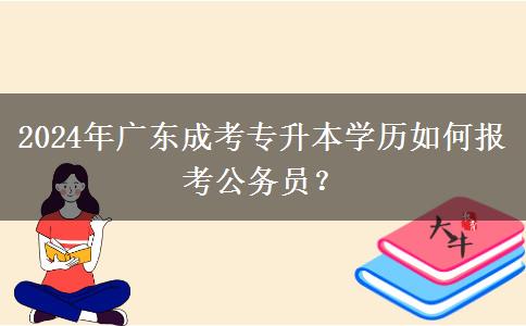 2024年廣東成考專升本學(xué)歷如何報(bào)考公務(wù)員？