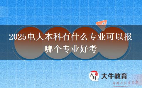 2025電大本科有什么專(zhuān)業(yè)可以報(bào) 哪個(gè)專(zhuān)業(yè)好考
