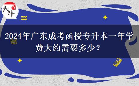 2024年廣東成考函授專升本一年學(xué)費(fèi)大約需要多少？