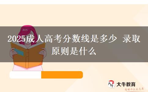 2025成人高考分數(shù)線是多少 錄取原則是什么