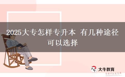 2025大專(zhuān)怎樣專(zhuān)升本 有幾種途徑可以選擇