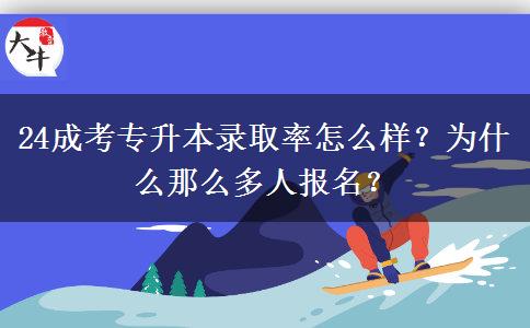 24成考專升本錄取率怎么樣？為什么那么多人報名？