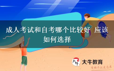 成人考試和自考哪個比較好 應(yīng)該如何選擇