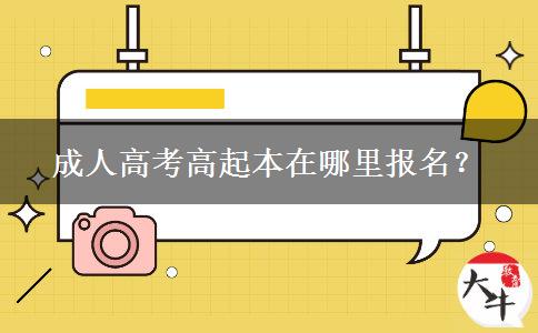成人高考高起本在哪里報(bào)名？