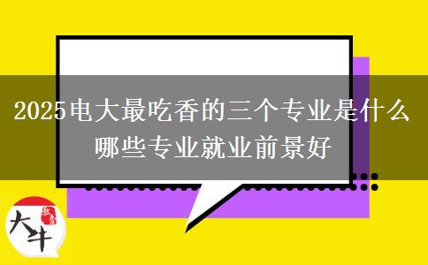 2025電大最吃香的三個(gè)專業(yè)是什么 哪些專業(yè)就業(yè)前景好