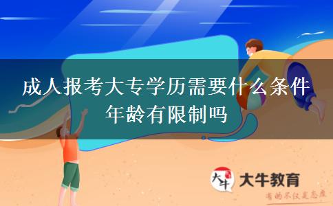 成人報考大專學(xué)歷需要什么條件 年齡有限制嗎